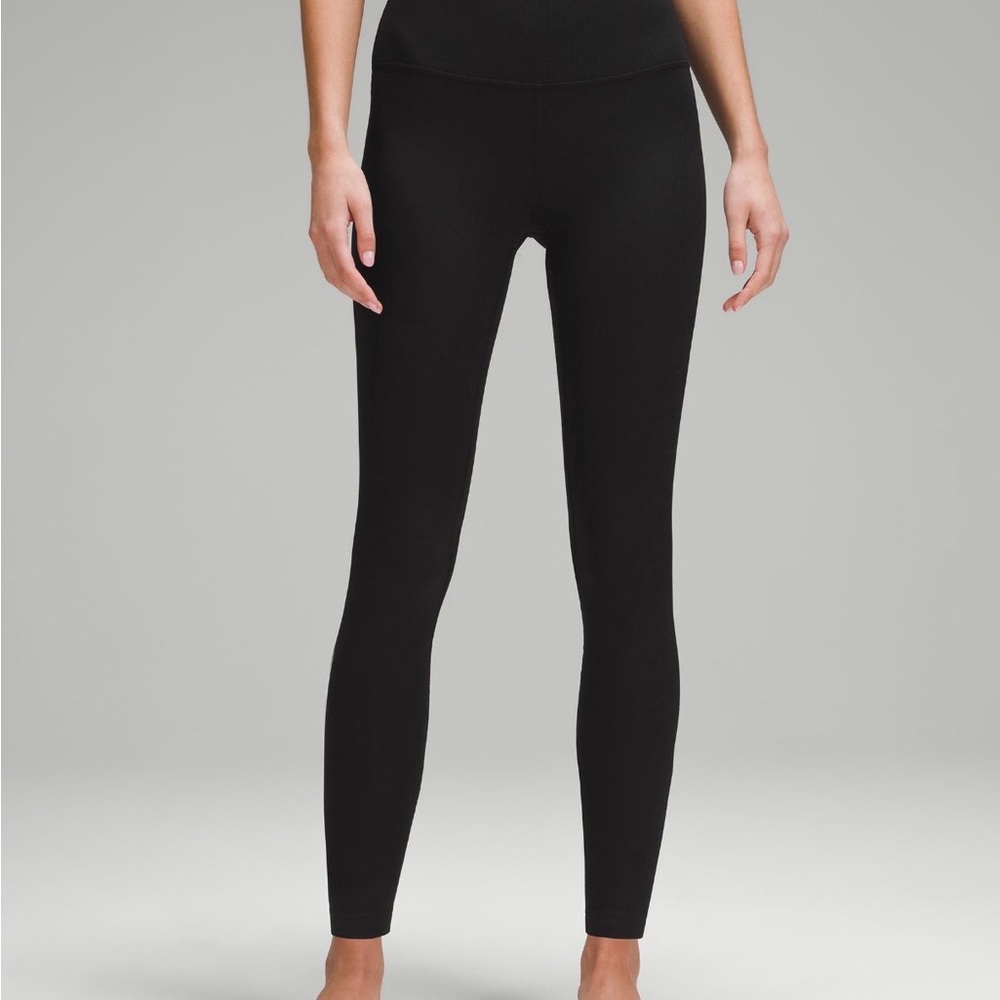 Lululemon Ribbed Align High-Waisted Black Active Leggings